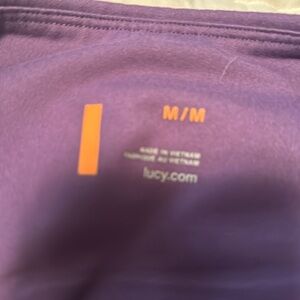 Lucy Purple Leggings with side zip on bottom